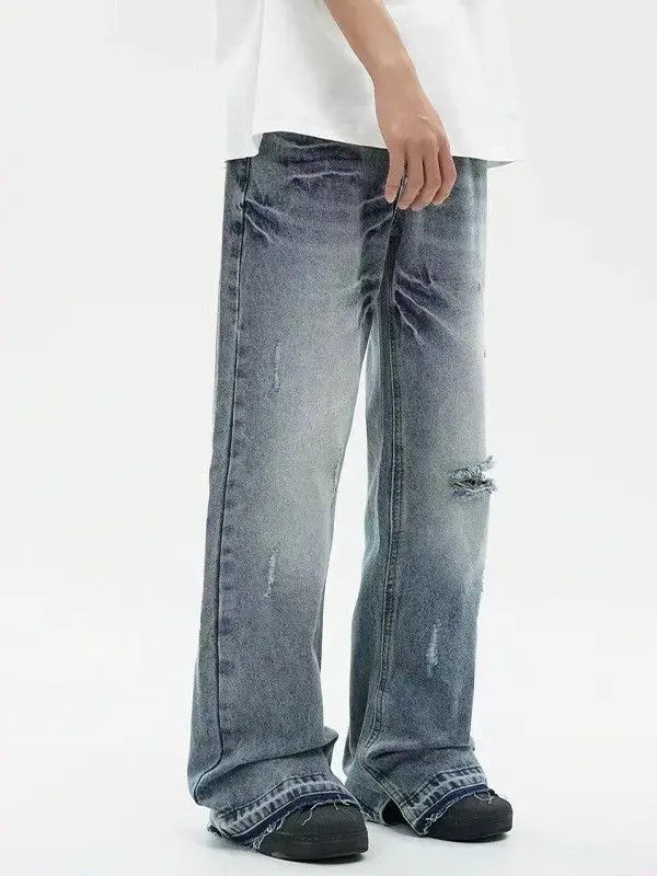 Japanese Brand × Jean Blue Baggy Stacked Denim Jeans Size US 34 / EU 50 - 5 Thumbnail