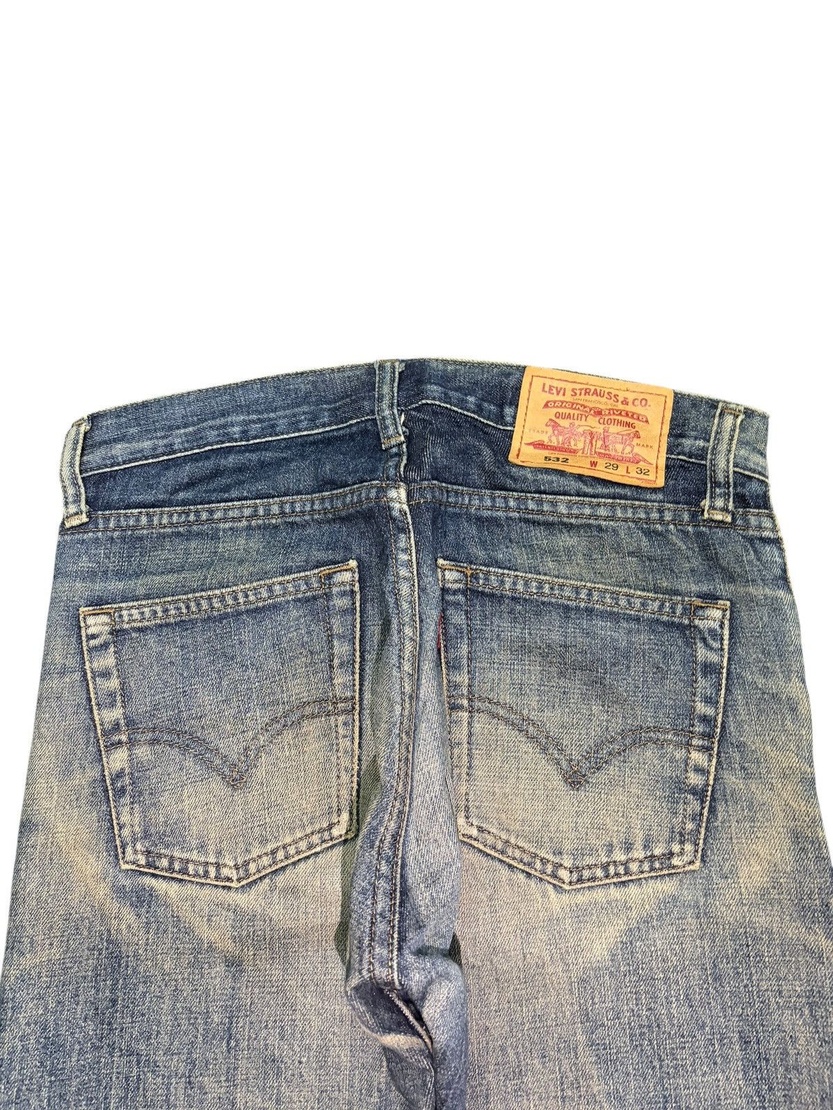 Levi's Vintage 90s Levis 532 Sick Mud Wash Distressed Jeans Size US 29 - 4 Thumbnail