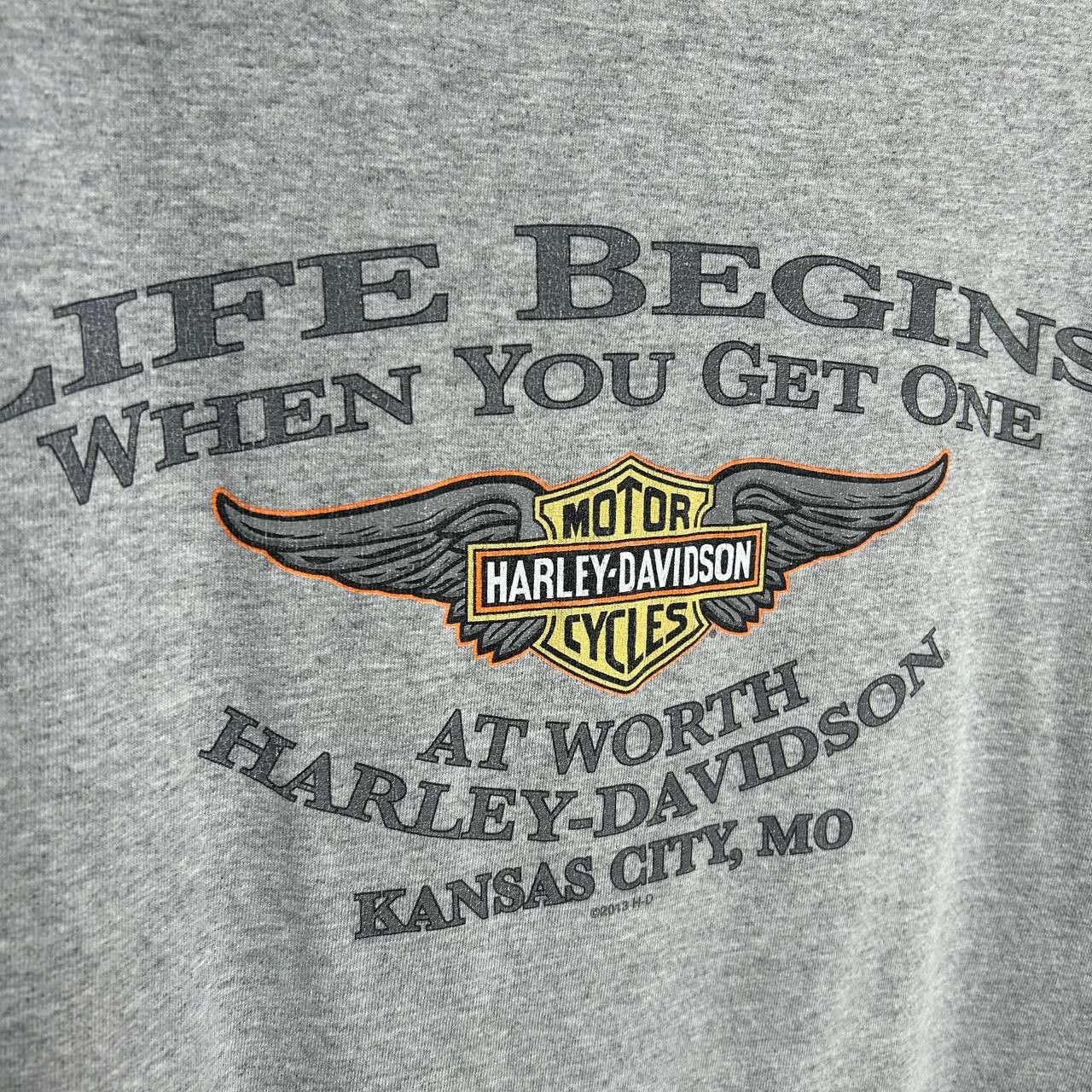 Harley Davidson Vintage Harley Davidson big fire logo 2013 motocycles tee Size US L / EU 52-54 / 3 - 3 Thumbnail