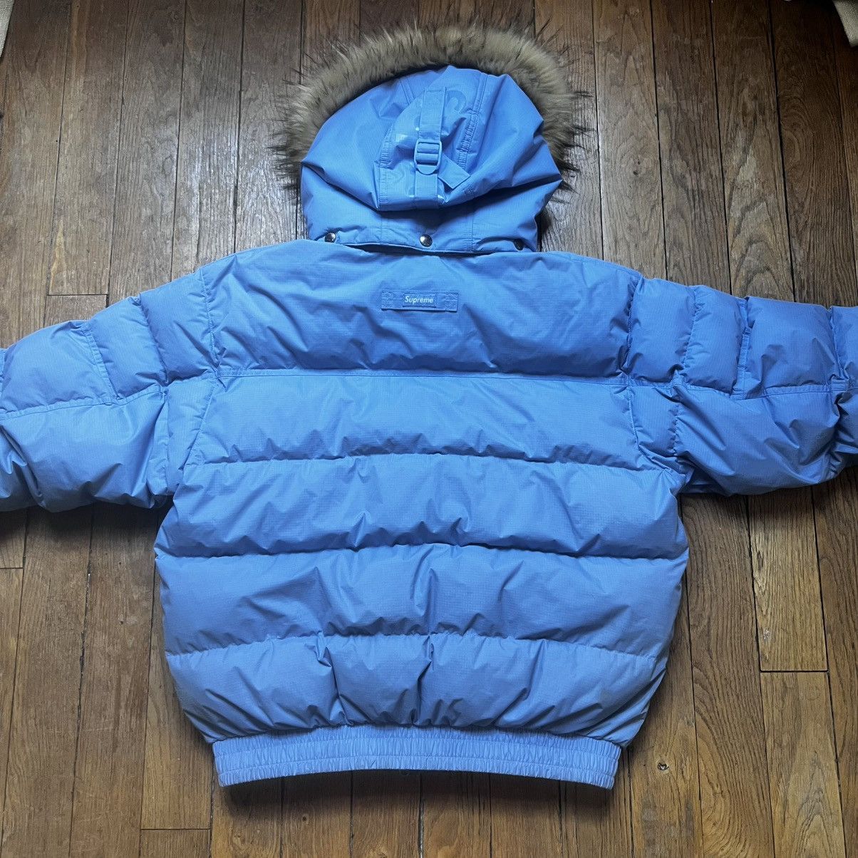 Supreme Facemask Fill-700 Down Puffer Jacket Light Blue M