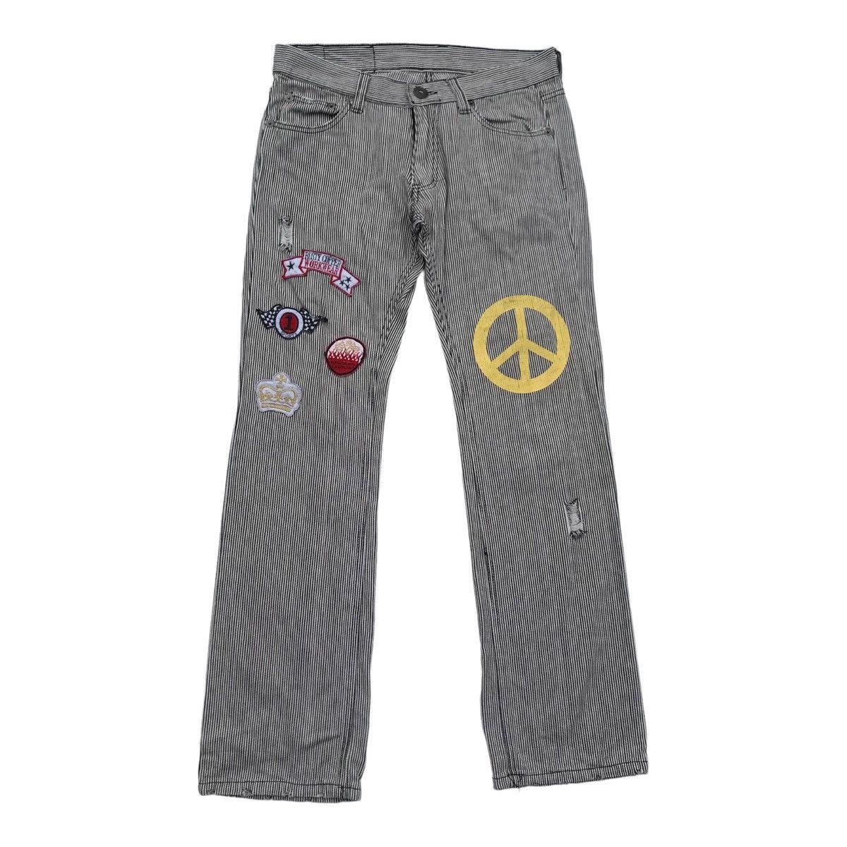 Other Peace Distressed Hickory Patches Pants Size US 32 / EU 48 - 5 Thumbnail