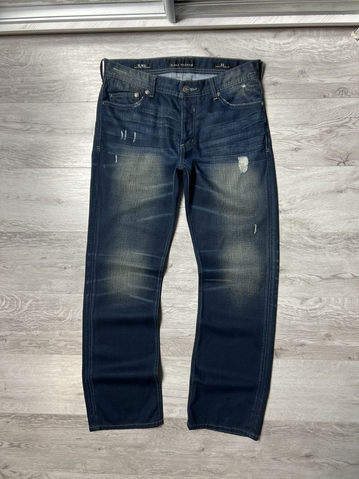 Affliction Vintage Affliction Straight Fit Jeans Distressed Denim Pants Size US 33 - 7 Thumbnail