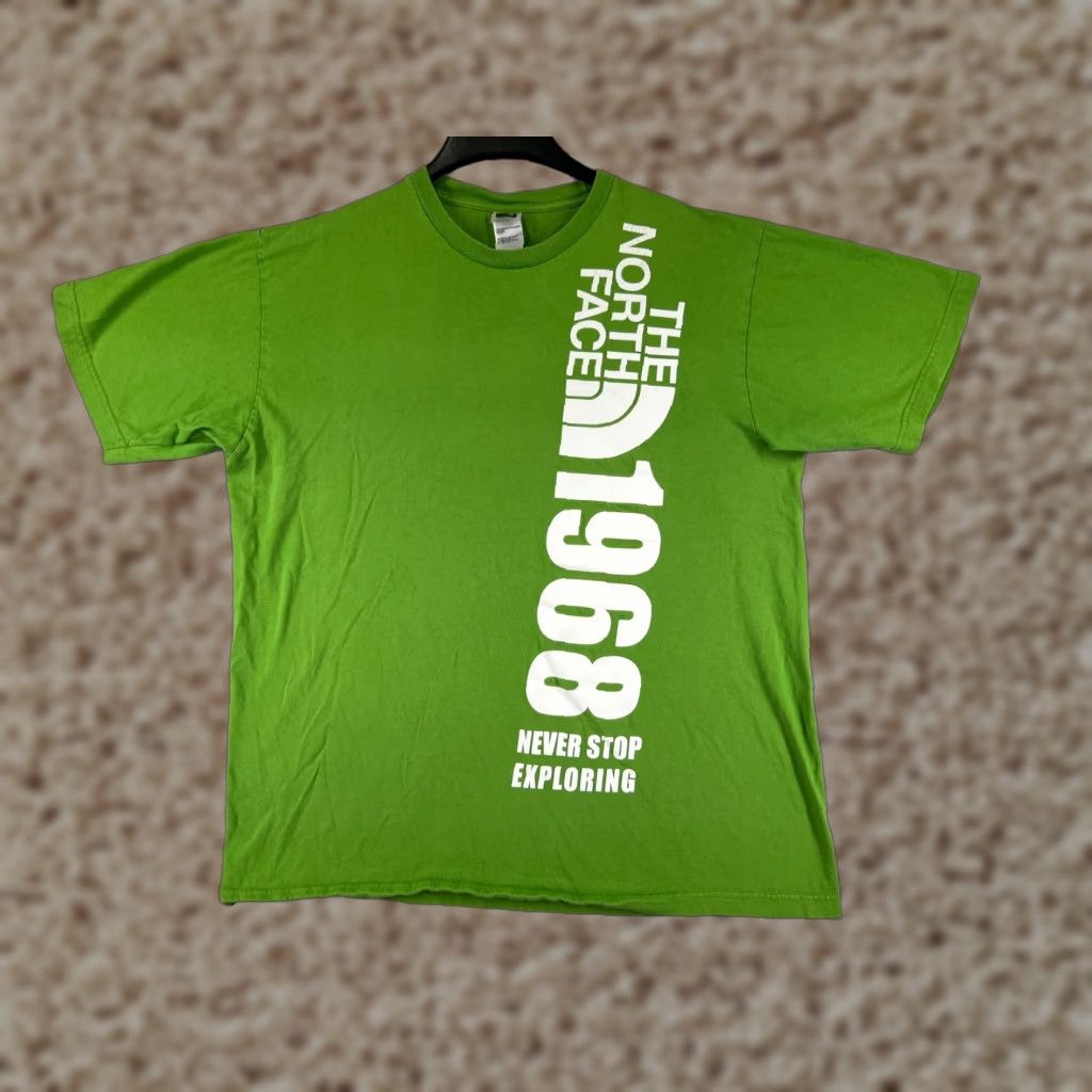 The North Face VINTAGE The North Face Shirt Mens XL Green Logo Front Short Sleeve Cotton Jersey T-Shirt 90s Outdoor Mens Size US XL / EU 56 / 4 - 1 Thumbnail