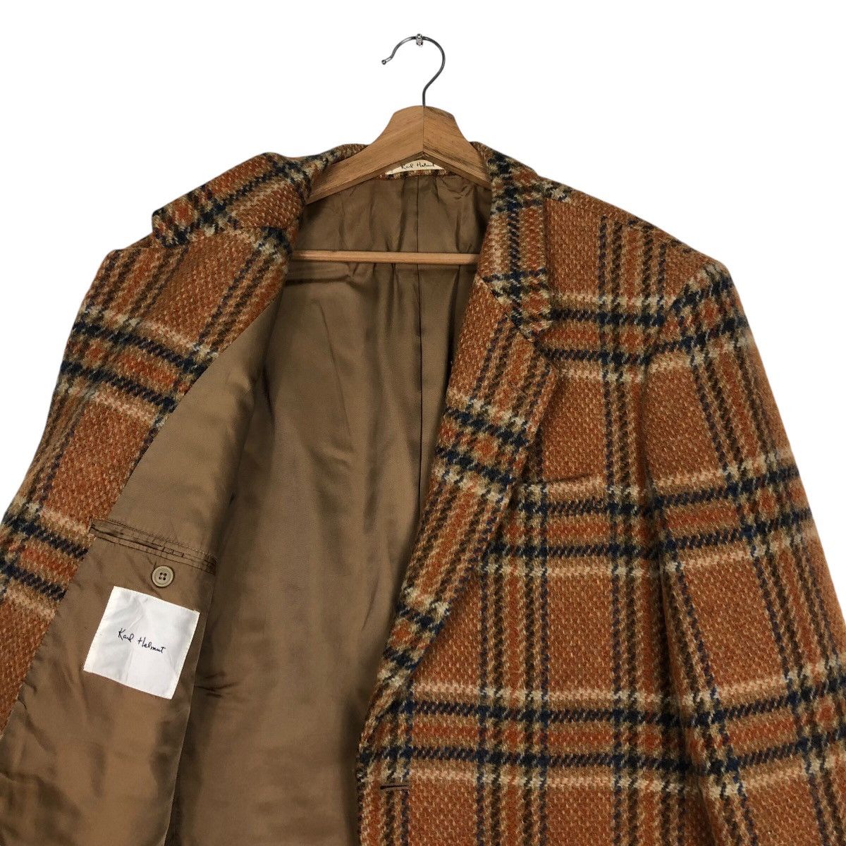 Japanese Brand 📌Vintage Wool Coats Jacket Karl Helmut Tartan Design Size US L / EU 52-54 / 3 - 13 Thumbnail
