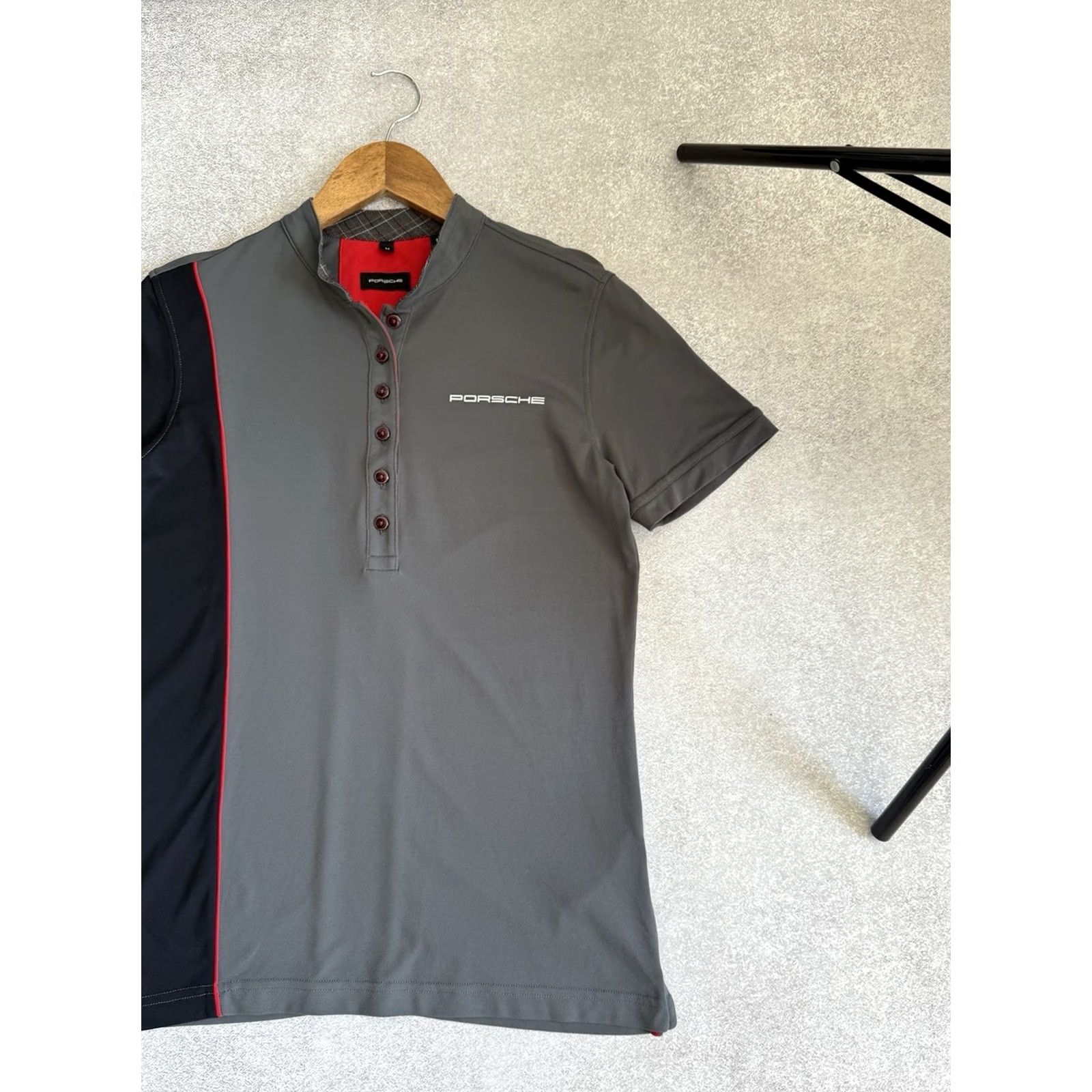 Vintage Porsche Polo Shirt Short Sleeve Gray M Unisex Adults Racing Embroidered Button Ups Polo Jersey Shirt Size M / US 6-8 / IT 42-44 - 4 Thumbnail