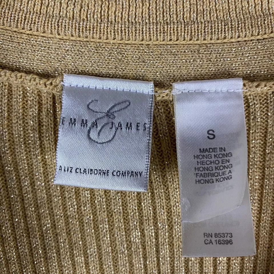 Other Emma James Cardigan Small Women's Long Sleeve Glitter Gold S Size S / US 4 / IT 40 - 3 Thumbnail