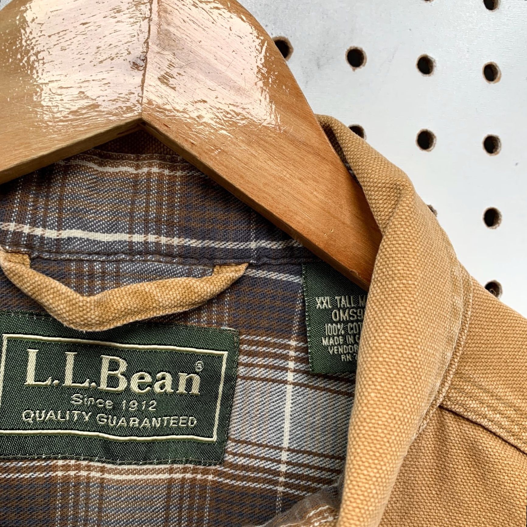 Vintage LL Bean Canvas Snap Jacket Mens 2XL Cropped Flannel Lined Shacket Workwear Jacket Size US XXL / EU 58 / 5 - 5 Thumbnail