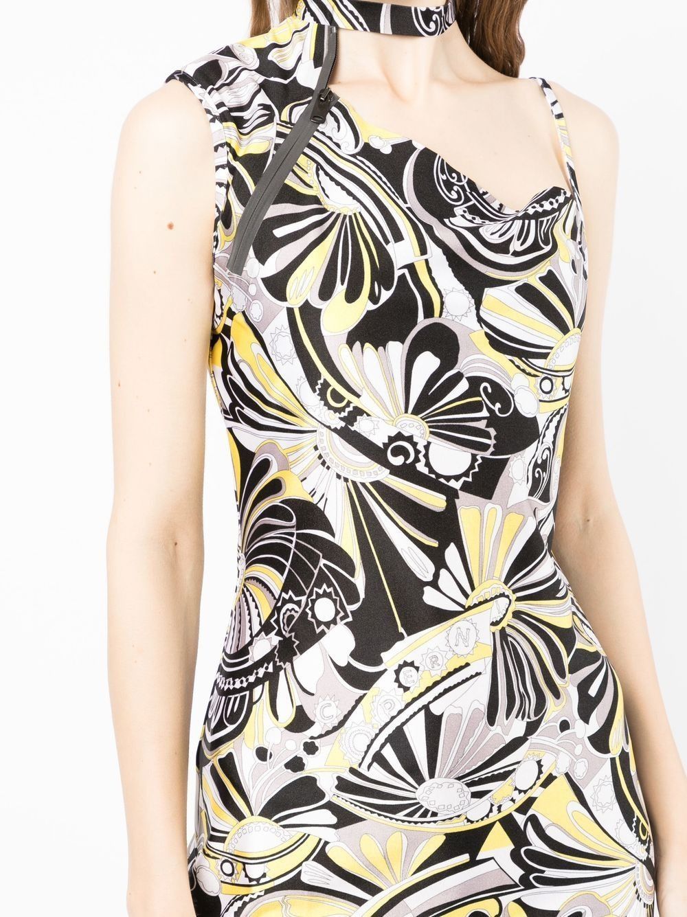 Coperni o1mle1224 Asymmetric Neck Mini Dress in Multicolor Size S / US 4 / IT 40 - 5 Thumbnail