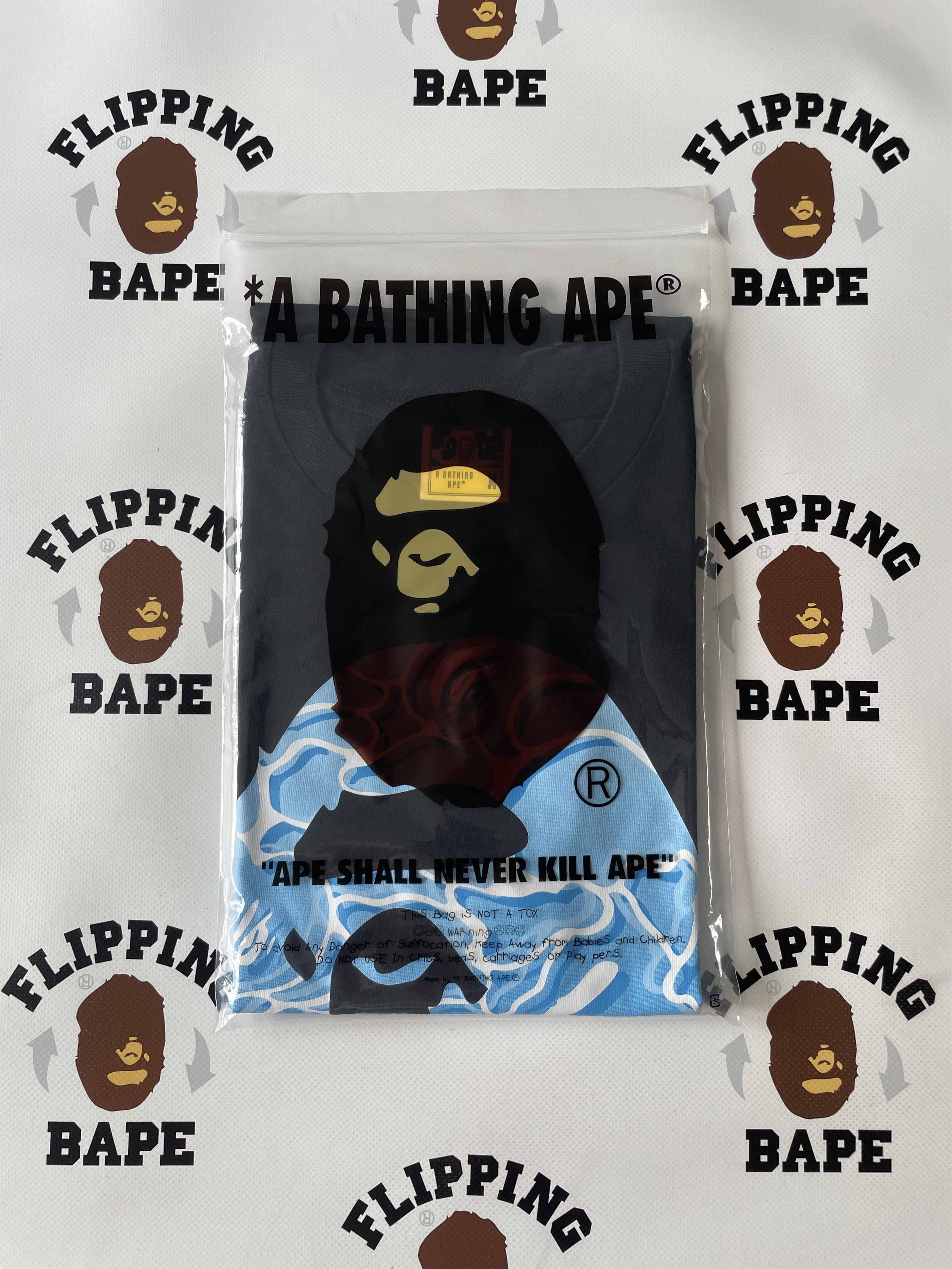 Bape ABC SEA SURFACE CAMO APE HEAD TEE Size US M / EU 48-50 / 2 - 8 Thumbnail