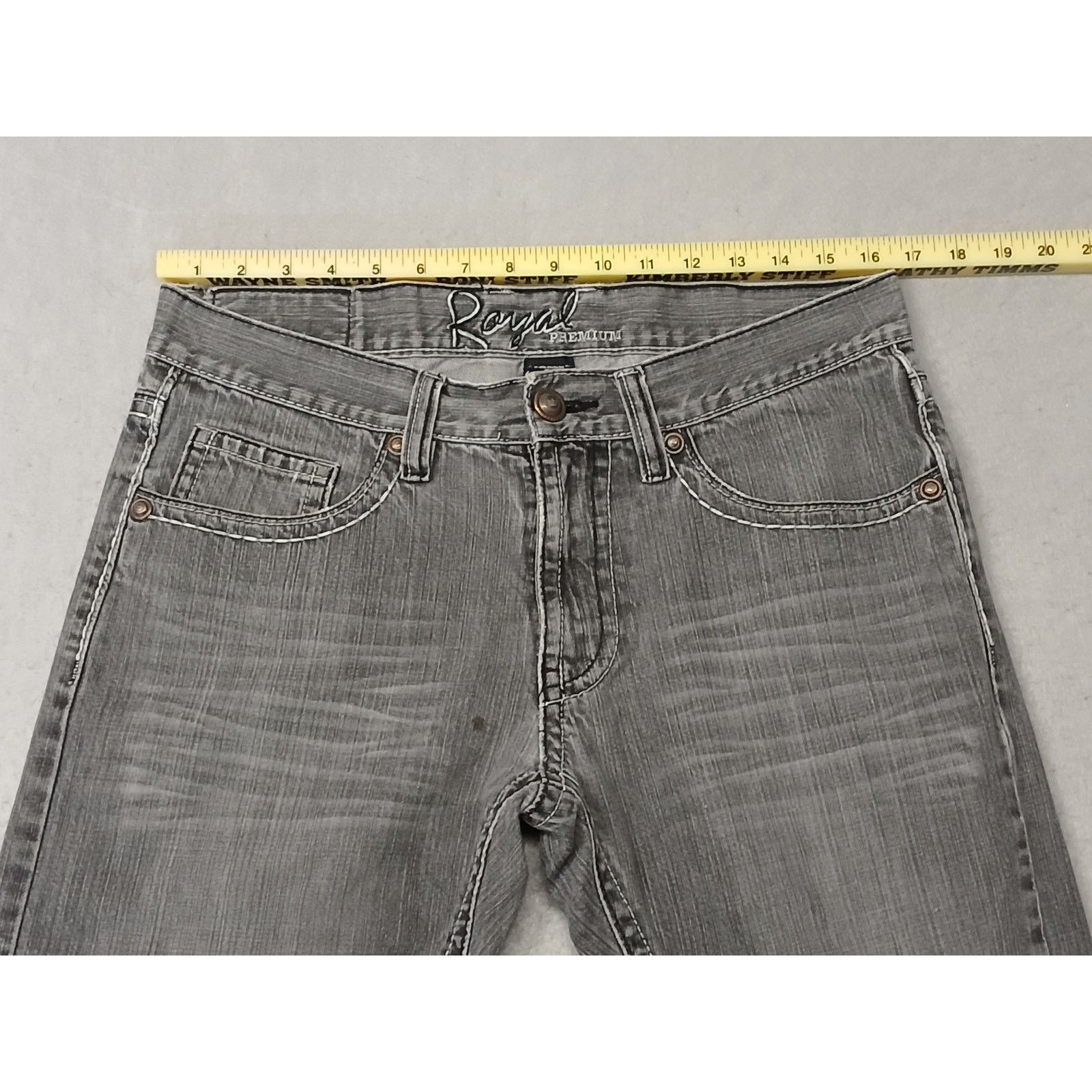 Other Royal (32x30) Mens Gray Straight Boot Cut Denim Jeans Size US 32 / EU 48 - 3 Thumbnail