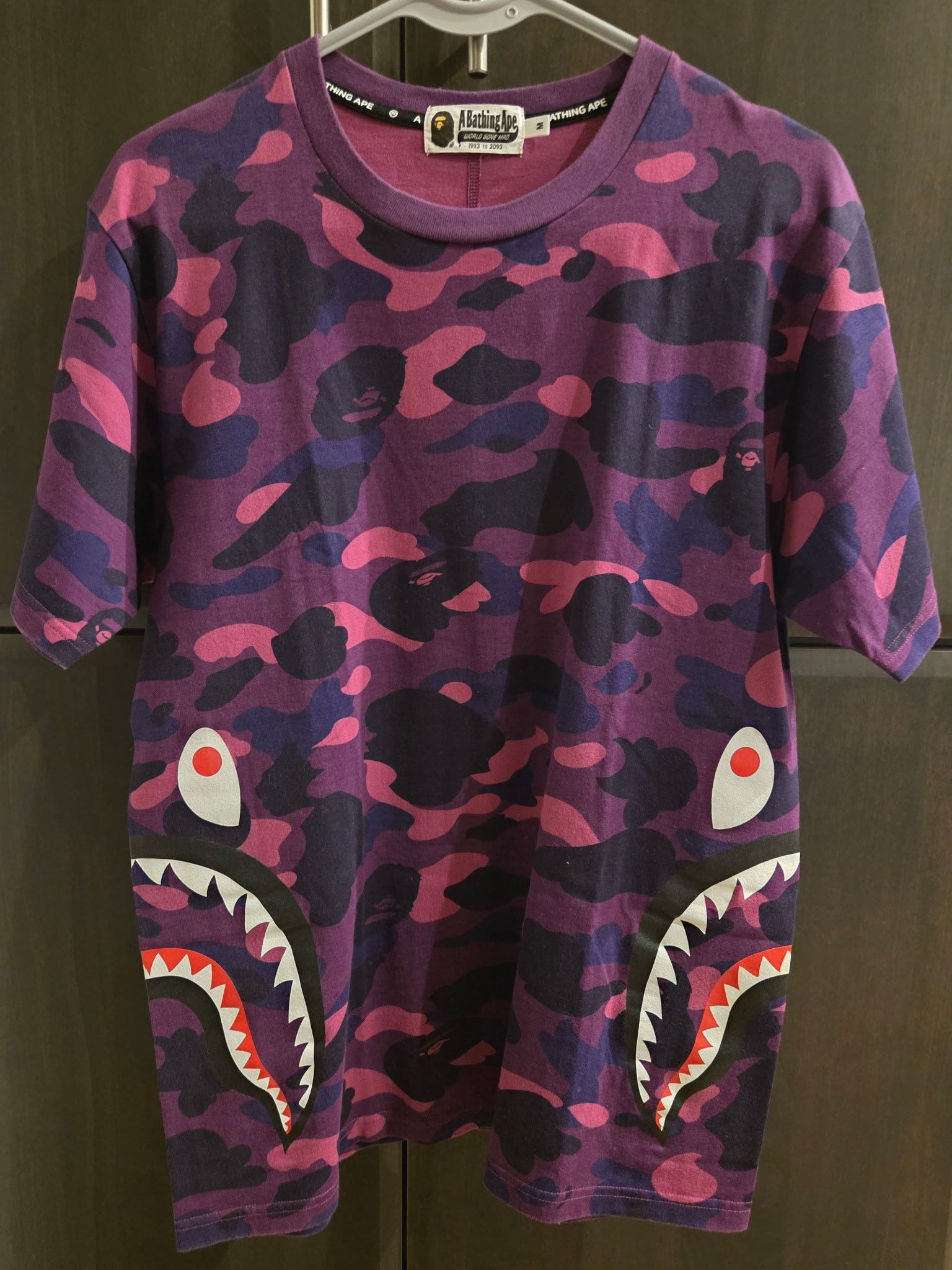 Bape BAPE Shark Camo T Shirt Purple Pink Size M Ape Head Size US M / EU 48-50 / 2 - 15 Thumbnail