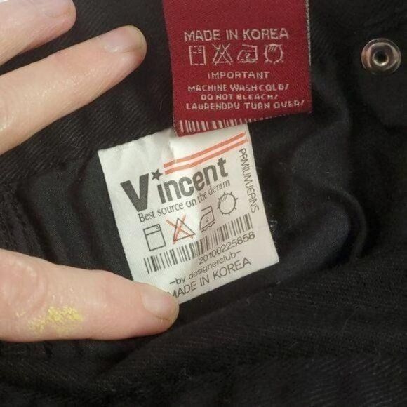 Vintage Vincent by Designerclub Jeans Aztec Embroidered Sz. 26 Black Size 26" / US 2 / IT 38 - 4 Thumbnail