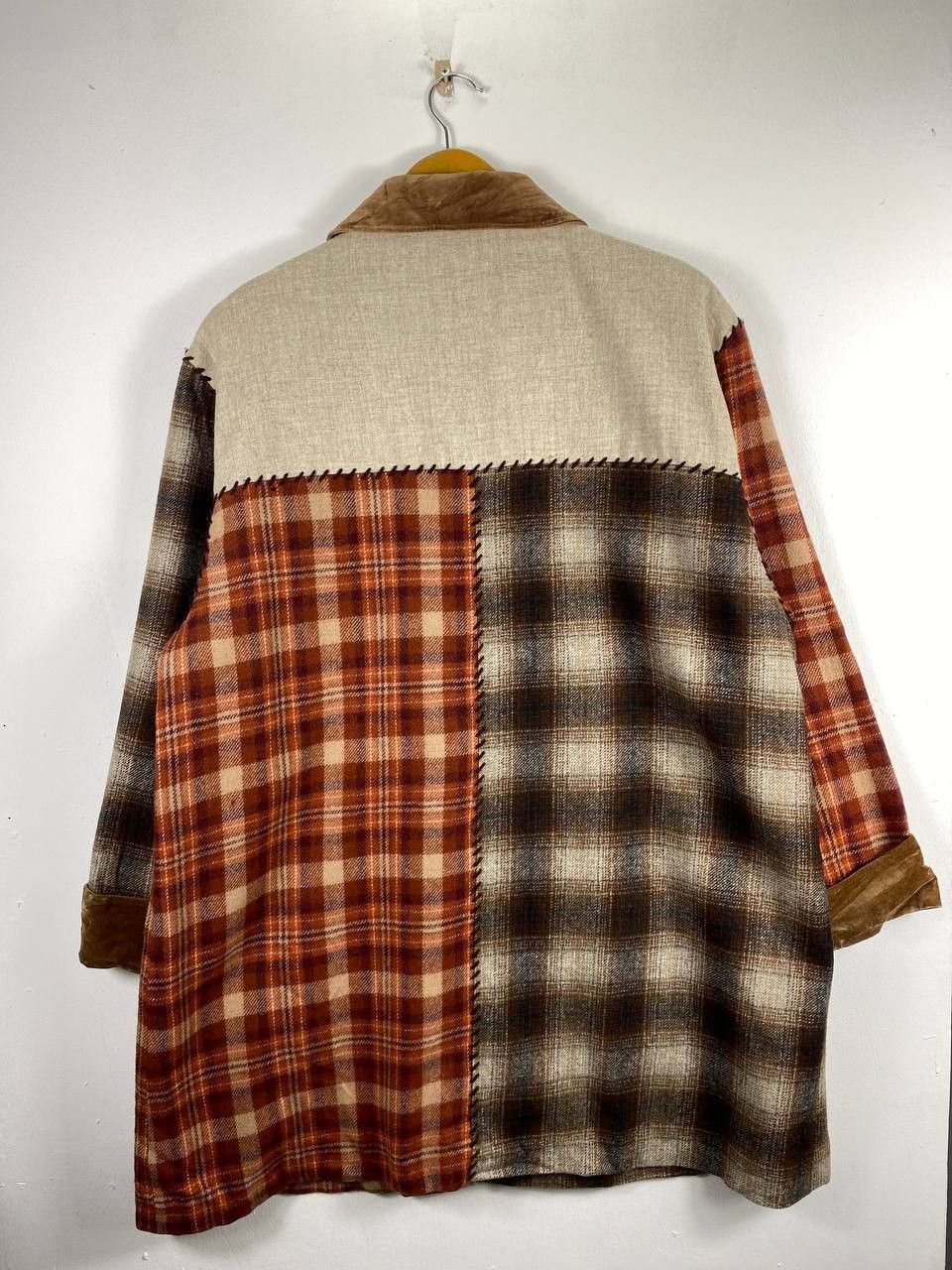 Japanese Brand japanese brand wool patchwork jacket nice design Size US L / EU 52-54 / 3 - 11 Thumbnail