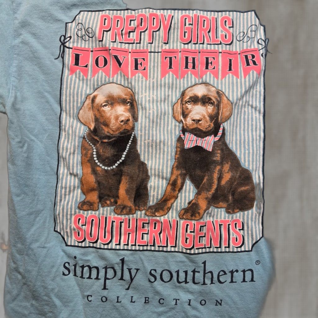 Vintage Simply Southern Shirt Girls Love Their Southern Gents Blue Tee Adult Women's S Size S / US 4 / IT 40 - 1 Thumbnail