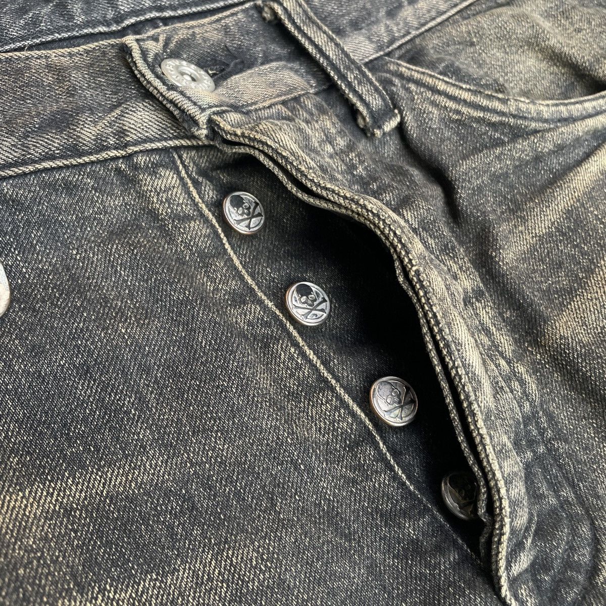 Mastermind Japan × Stussy Stussy x mastermind Japan Denim Pants Black Skull Embroidery Size US 34 / EU 50 - 10 Thumbnail