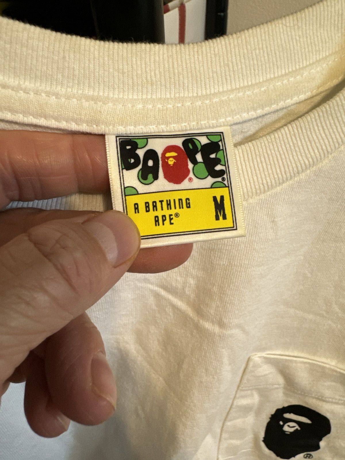 Bape Ape Head Pocket Tee Size US M / EU 48-50 / 2 - 5 Thumbnail