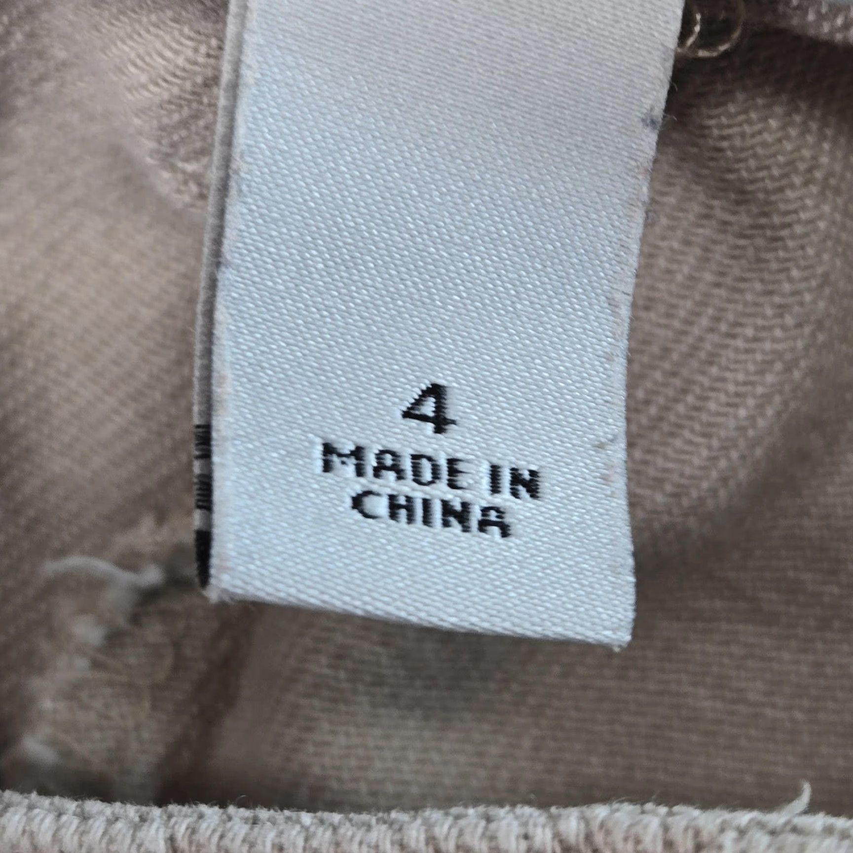 Sandy Liang SANDY LIANG Pants Womens 4 Beige Cargo Twill Cotton Pockets Zip Closure Straight Leg Size 27" / US 4 / IT 40 - 7 Thumbnail