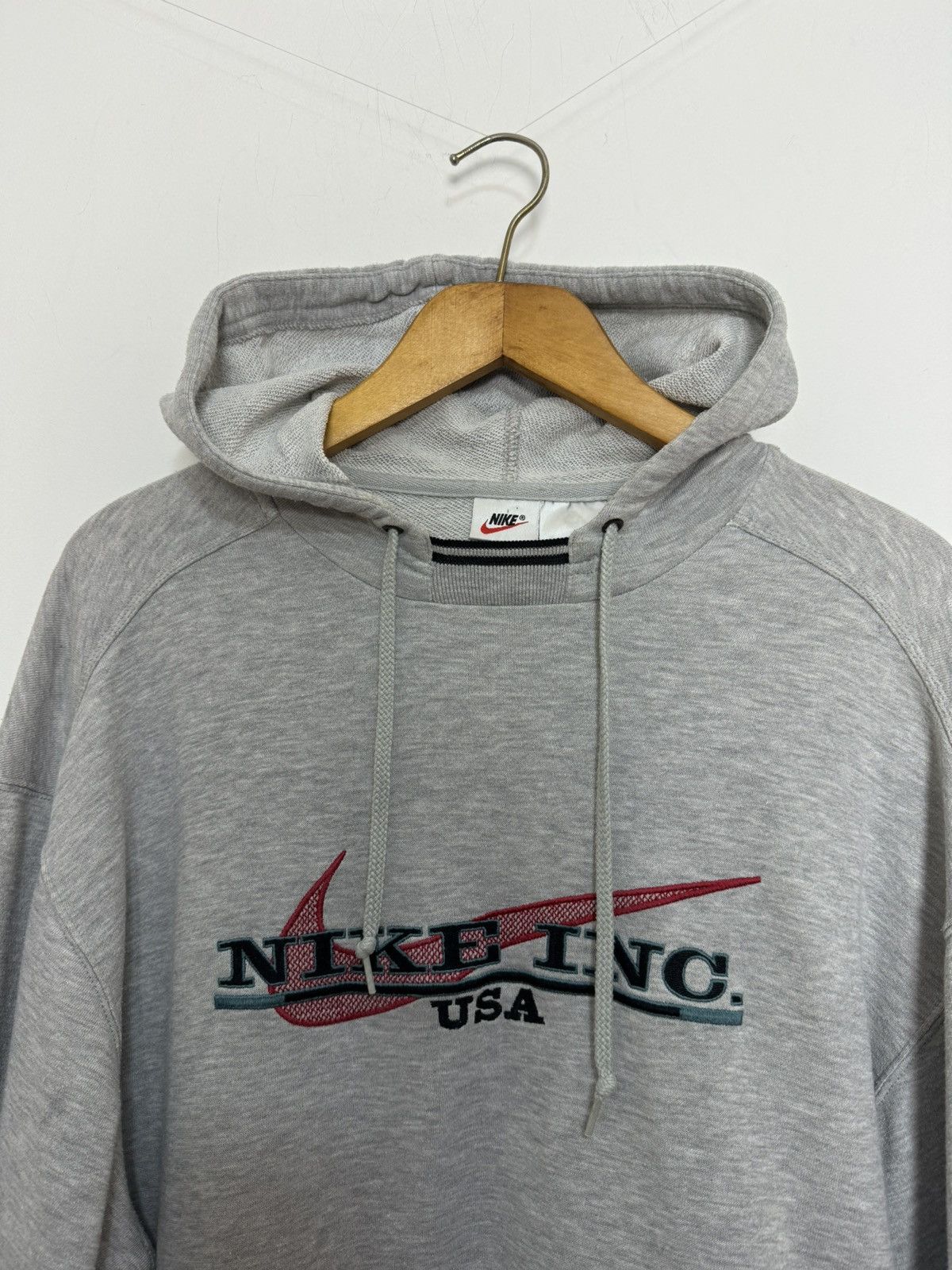 Nike Vintage Nike USA big logo swoosh hoodie streetwear 90s Size US M / EU 48-50 / 2 - 2 Thumbnail