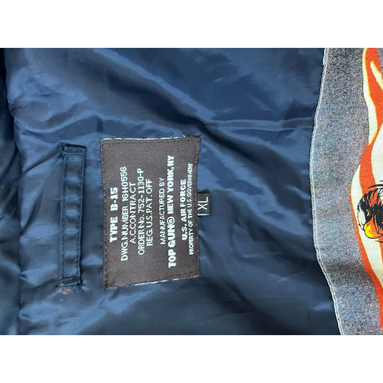 Vintage TOP GUN® B-15 MEN'S HEAVY DUTY FLIGHT BOMBER JACKET XL Size US XL / EU 56 / 4 - 4 Thumbnail