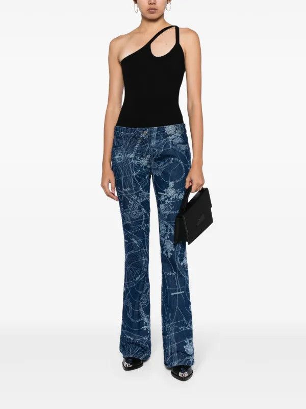 Off-White Off-White MAP Slim Flared 5-Pocket Pants - Cobalt Blue Size 26" / US 2 / IT 38 - 1 Thumbnail
