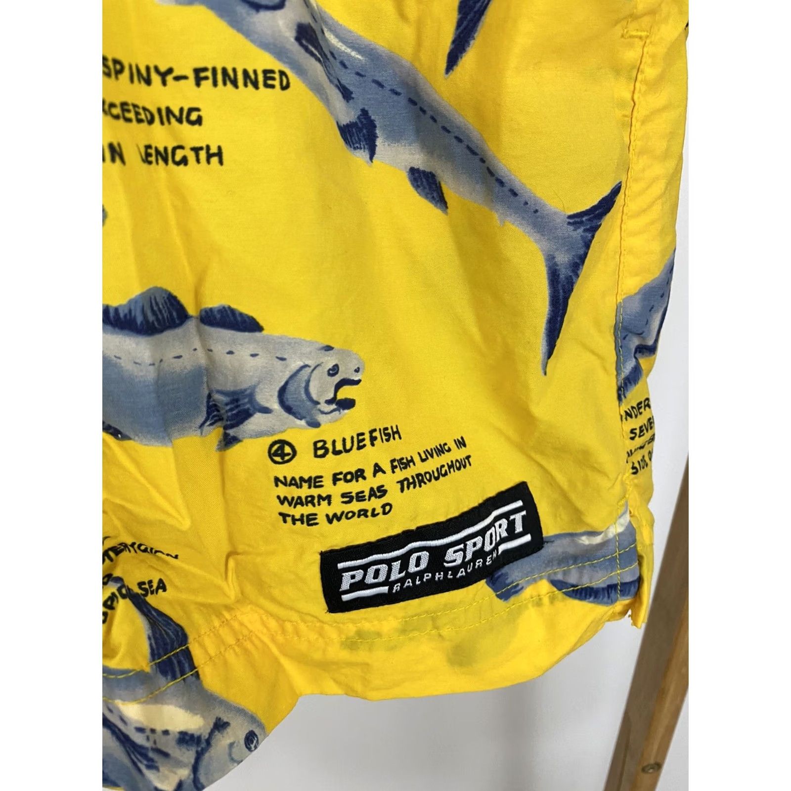 Vintage VINTAGE Polo Sport Ralph Lauren Sea Life Fish All Over Print Swim Trunk Shorts Yellow Adult XL Mens Size US XL / EU 56 / 4 - 3 Thumbnail