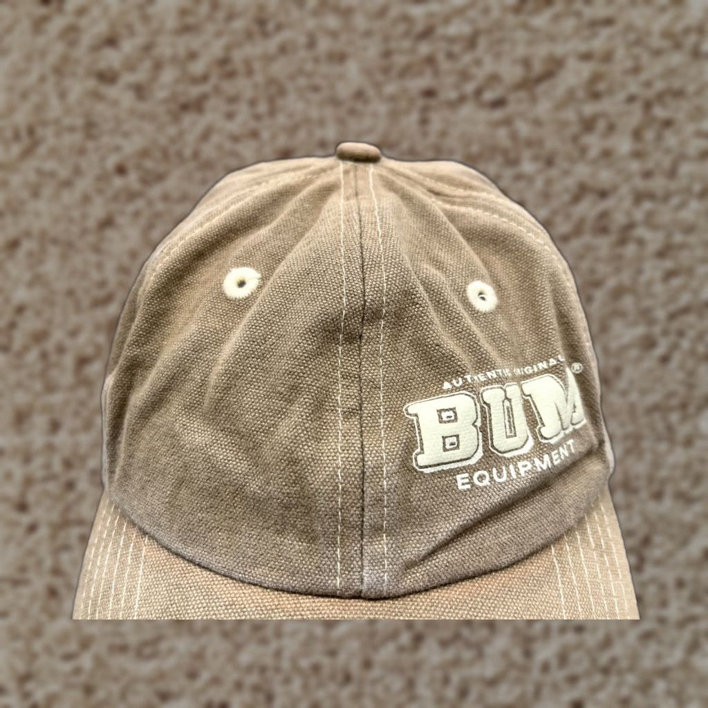 Vintage B.U.M. Equipment Hat Cap Thread Back Adult One Size Gray Cotton Street Fashion Size ONE SIZE - 1 Thumbnail