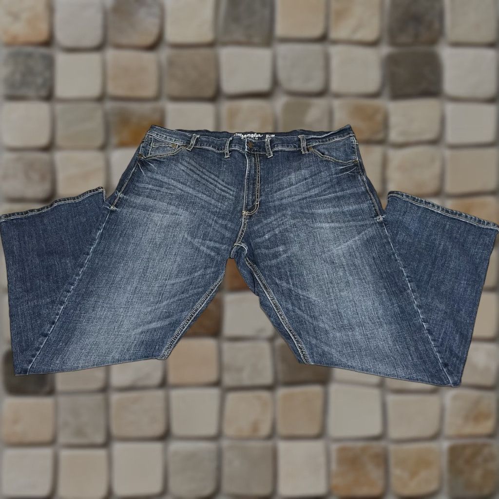 Wrangler WRANGLER Retro Slim Boot Jeans Mens 44x32 44x31 Blue Western Cowboy High Rise Denim Bootcut Slimming Pockets Logo Regular Size Type Jeans Mens Blue Size US 44 / EU 60 - 1 Thumbnail