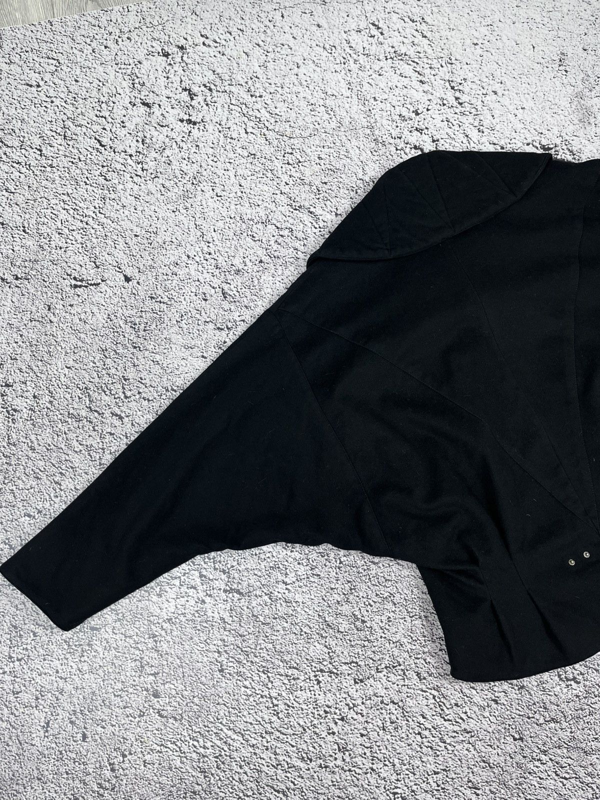 Japanese Brand Vintage Italian Wool Avant-Garde Jacket Oversized Collar Size S / US 4 / IT 40 - 13 Thumbnail