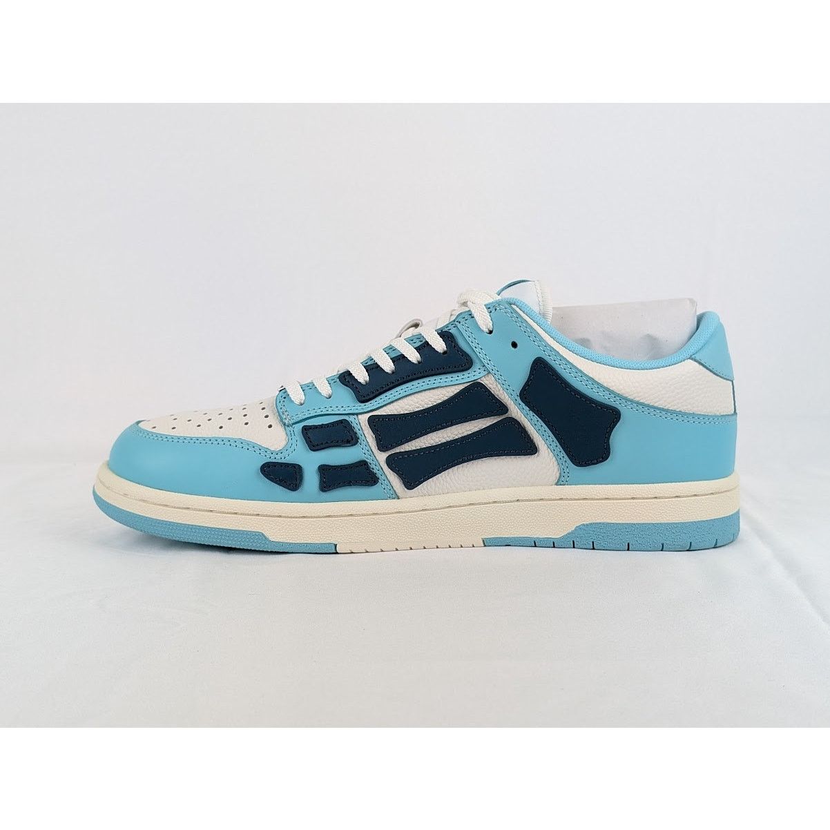 Amiri o1rshd1 Q:2 / Skel Top Low Sneakers in Slate Blue Size US 12 / EU 45 - 4 Thumbnail