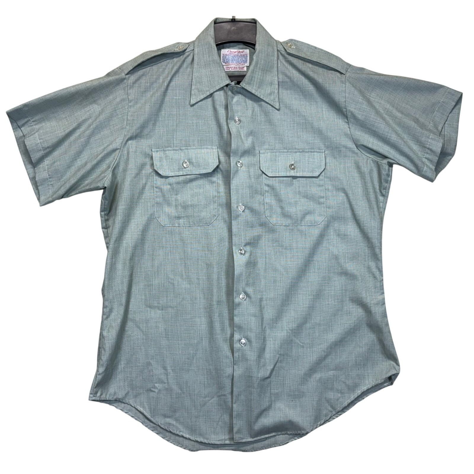 Creighton Vintage Creighton USA Work Shirt Short Sleeve Button Up Size US XL / EU 56 / 4 - 1 Thumbnail