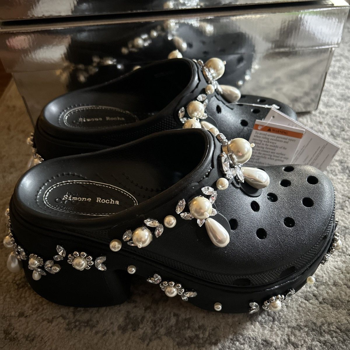 Crocs × Simone Rocha SIMONE ROCHA X Crocs Women's Siren Spiked Clog Black Size US 7 / IT 37 - 3 Thumbnail