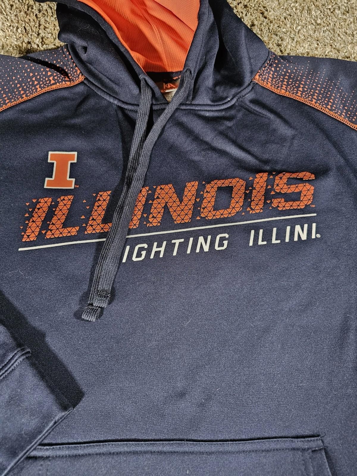 Designer Knights Apparel Illinois Fighting Illini Lg 42/44 Hoodie Size ONE SIZE - 2 Thumbnail