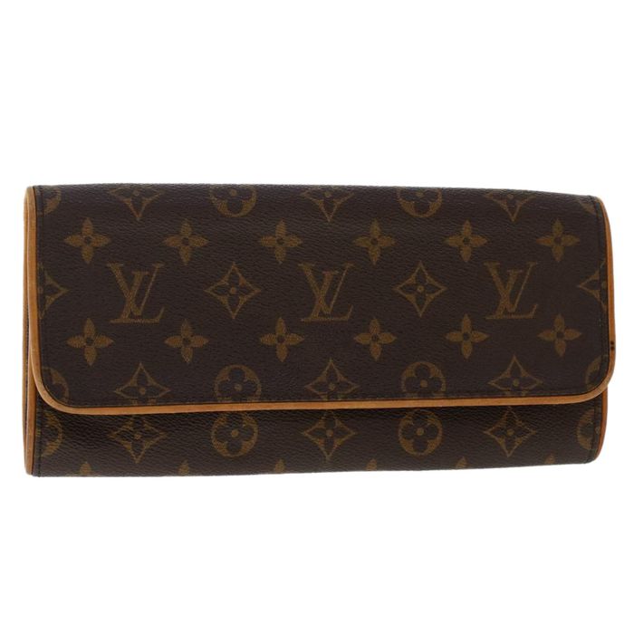 LV LOUIS VUITTON Monogram Canvas Pochette Twin Crossbody Bag GM M51852  Messanger