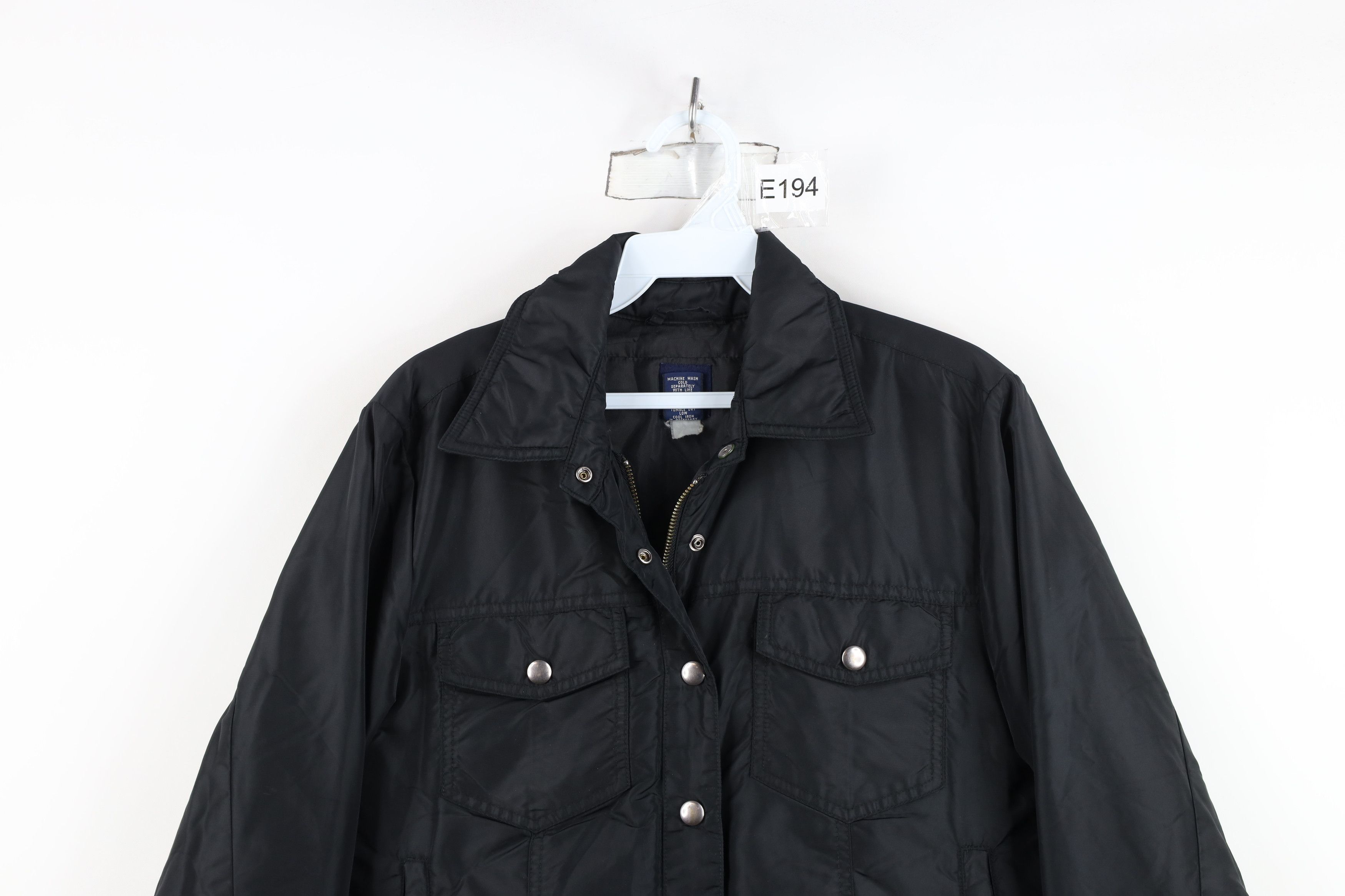 Gap Vintage 90s Y2K Gap Micro Puffer Bomber Jacket Black Size S / US 4 / IT 40 - 2 Thumbnail
