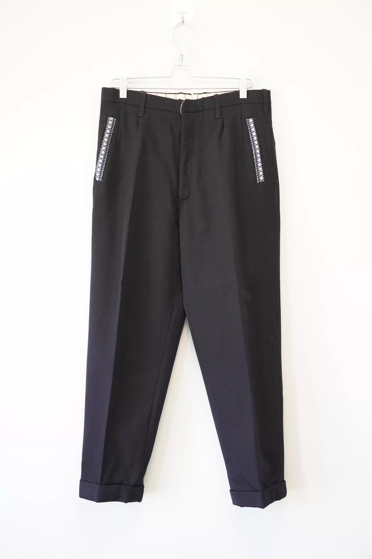 Yohji Yamamoto Yohji Yamamoto 95AW Knit-Wool Paneled Pants L Size US 34 / EU 50 - 1 Thumbnail