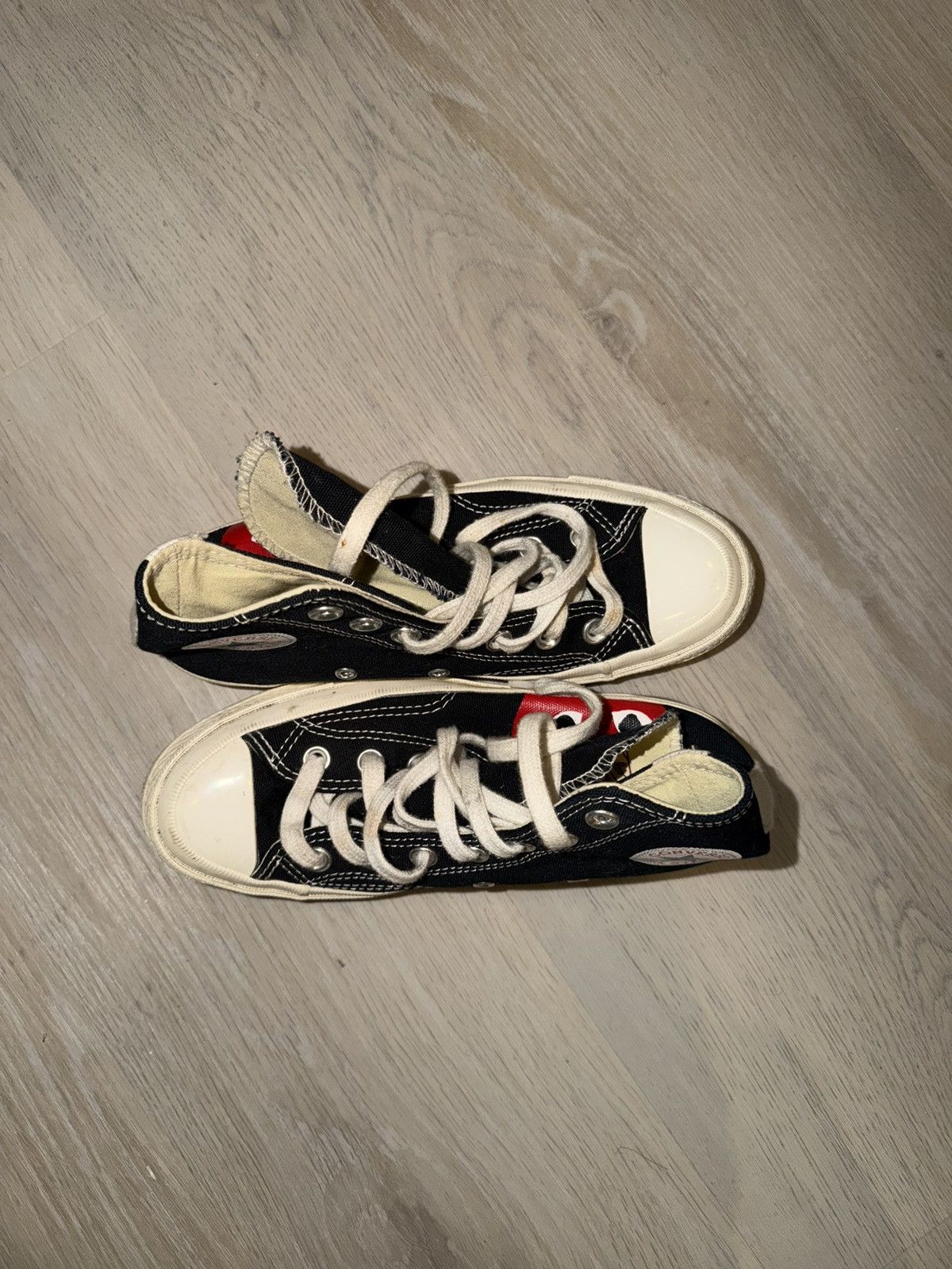 Comme des Garcons PLAY × Converse Converse Large Emblem High Top Canvas Sneakers Size US 6 / IT 36 - 5 Thumbnail