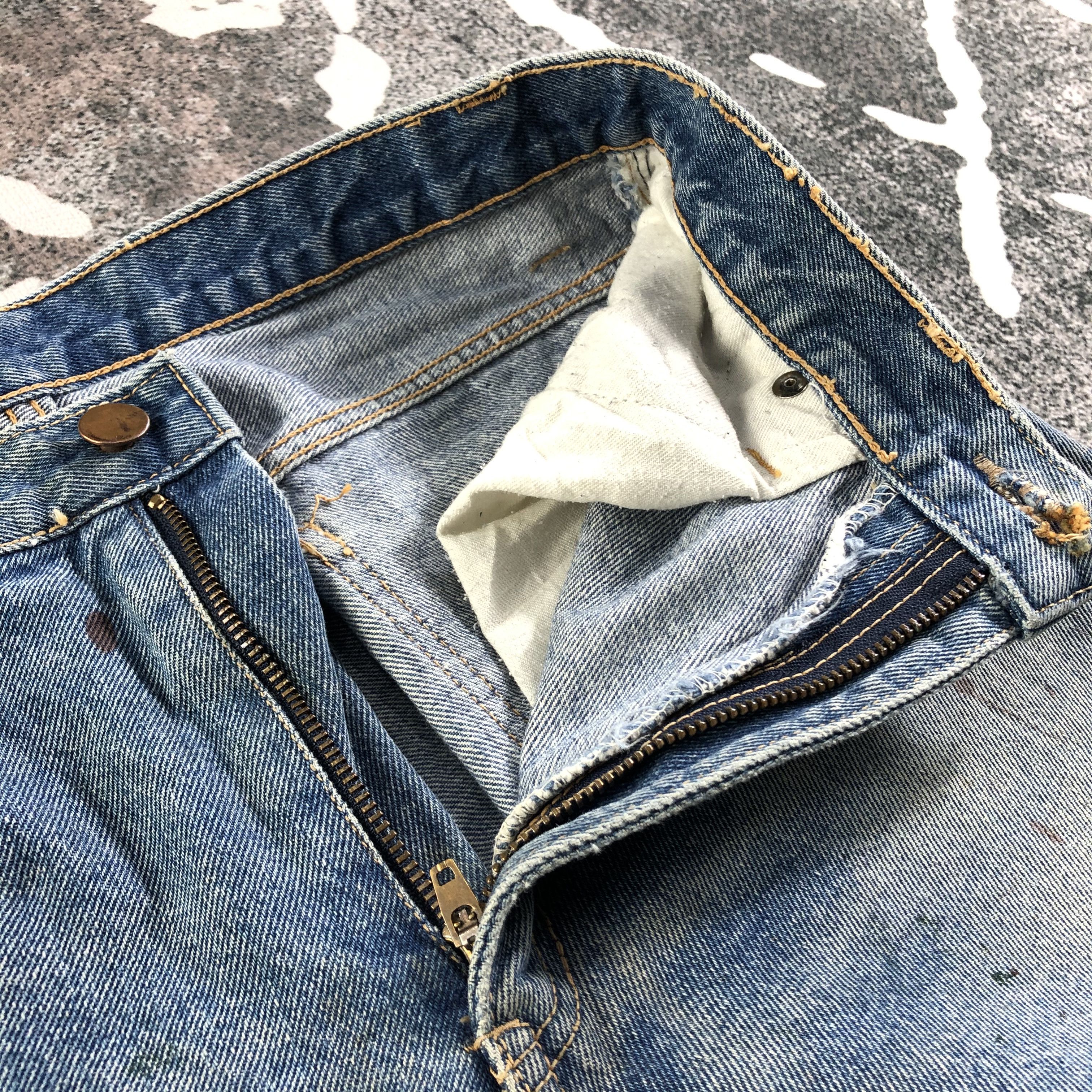 Japanese Brand Vintage Japanese Brand Jeans Painted Denim KJ2367 Size US 31 - 6 Thumbnail