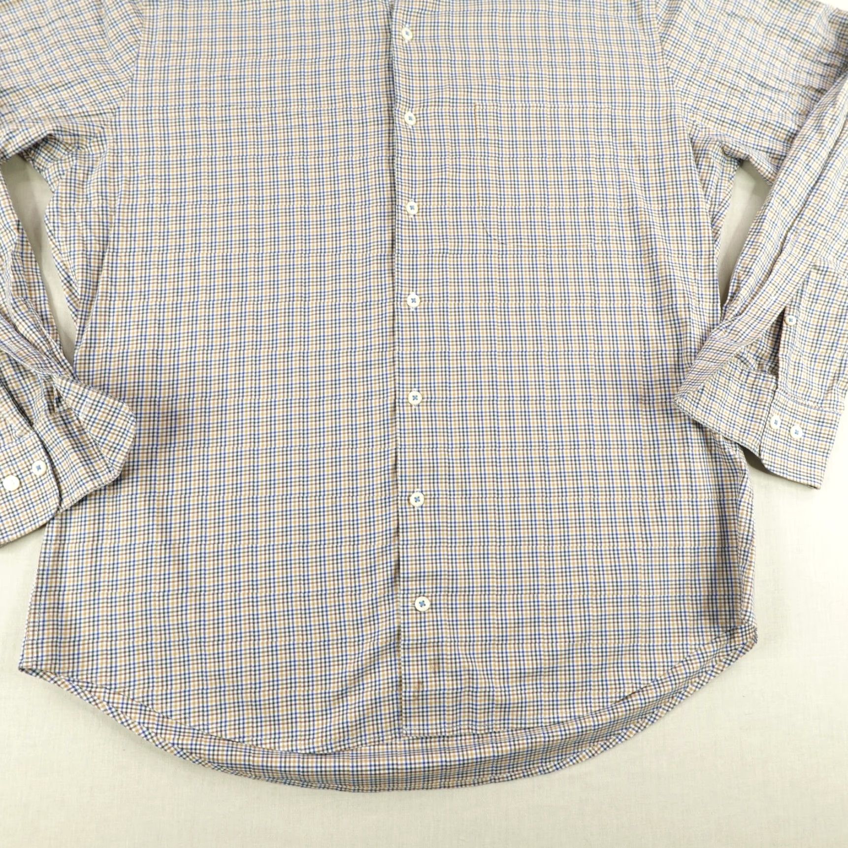 Peter Millar Peter Millar Shirt Mens Large Blue Plaid Button-Up Casual Size US L / EU 52-54 / 3 - 3 Thumbnail