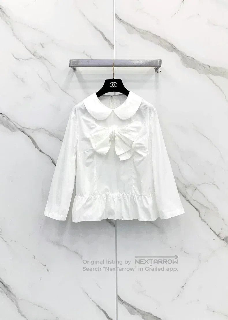 Comme des Garcons Comme Des Garcons White Peter Pan Collar Shirt Size M / US 6-8 / IT 42-44 - 1 Thumbnail