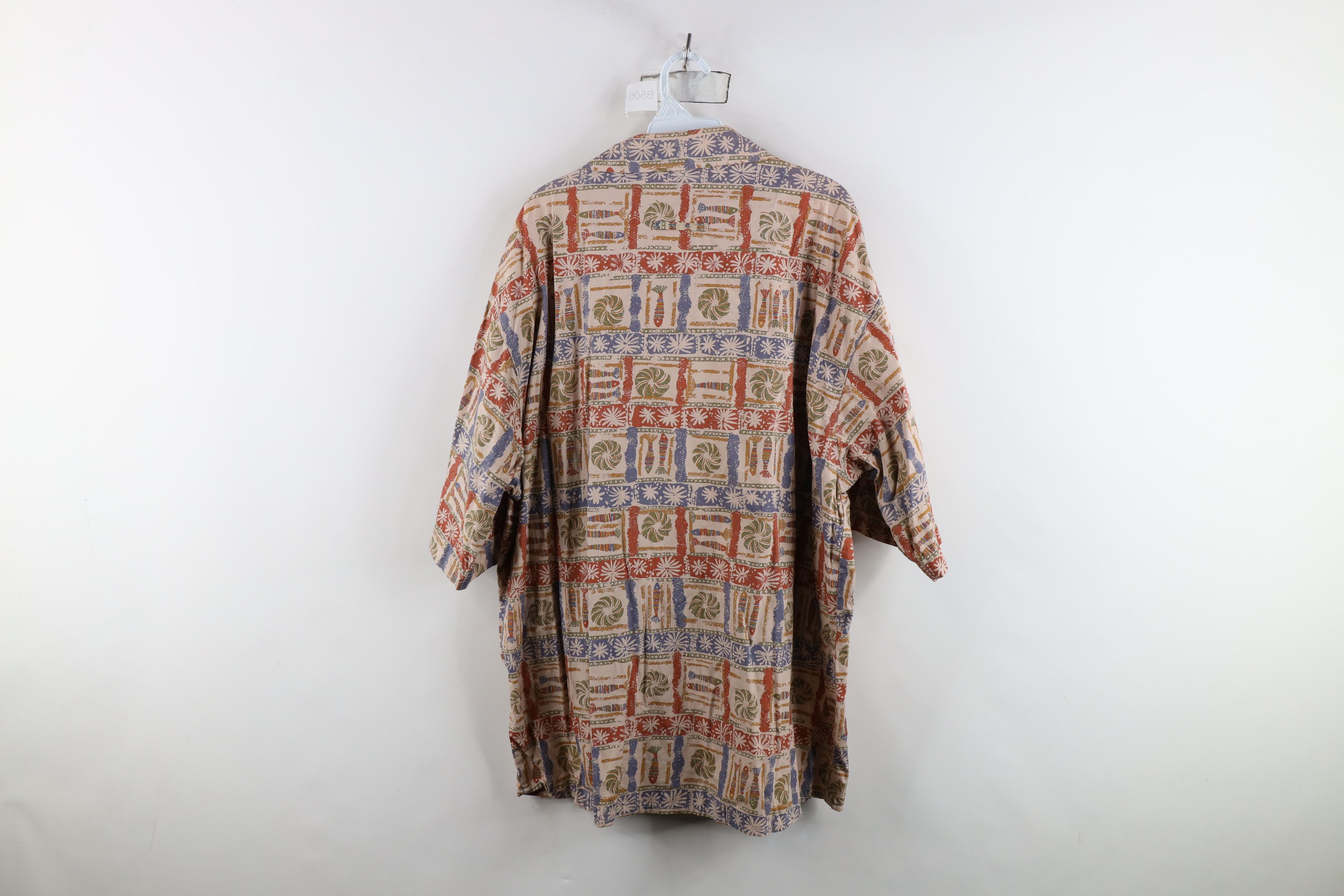 Vintage Vintage 90s Streetwear Fish Camp Collar Button Shirt USA Size US XL / EU 56 / 4 - 9 Thumbnail