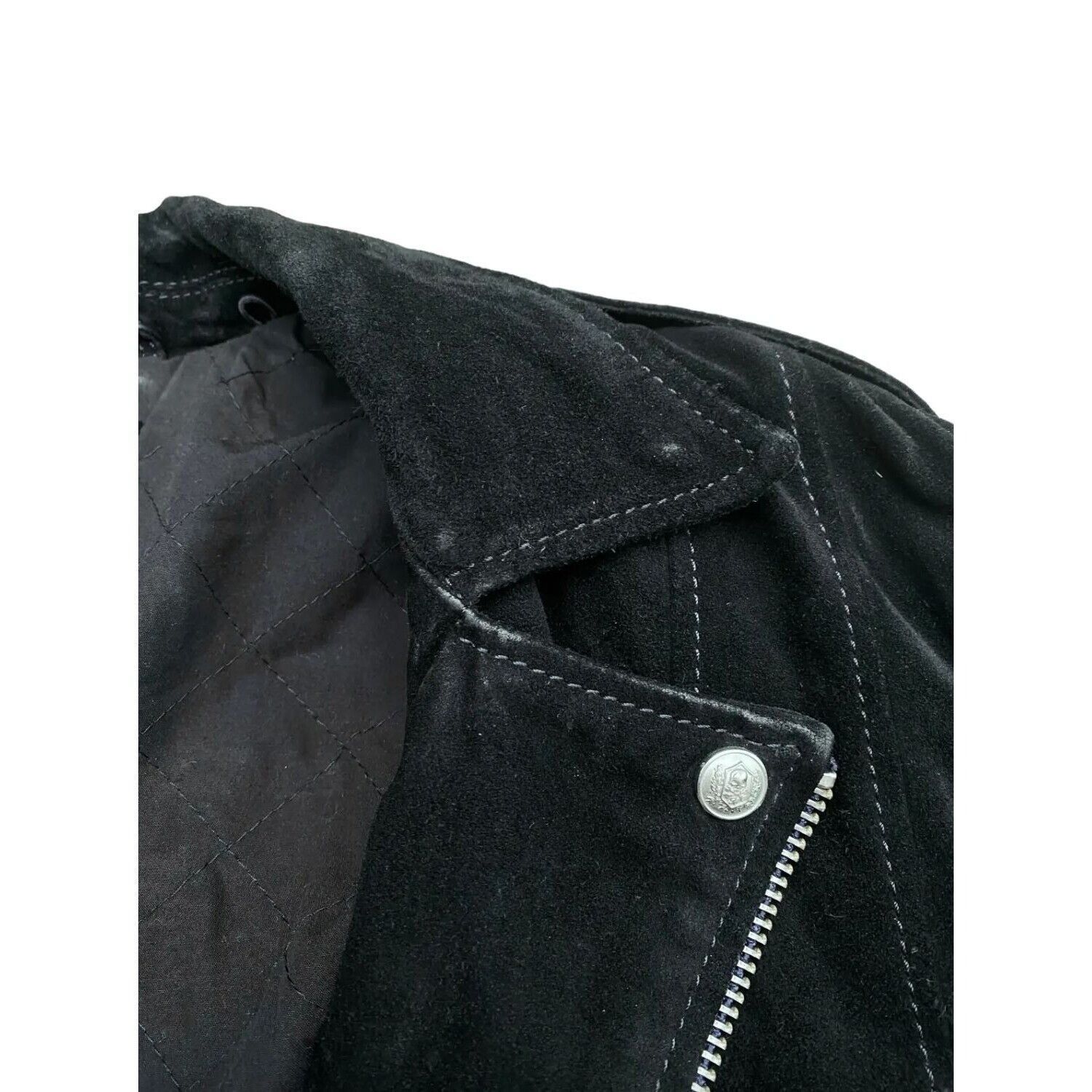 The Kooples Black Suede Biker Leather Jacket Size US M / EU 48-50 / 2 - 7 Thumbnail