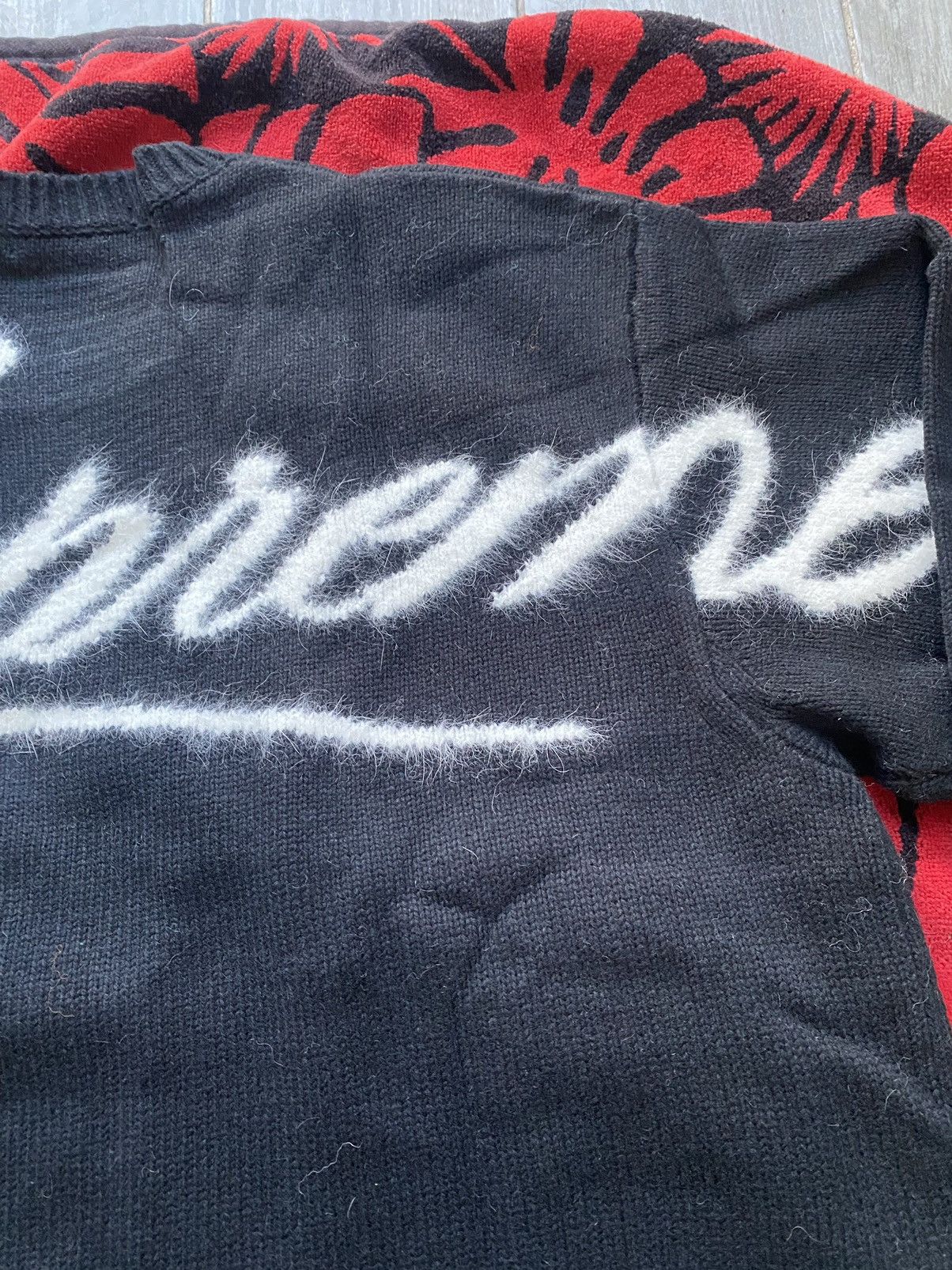 Supreme Supreme Angora Script Sweater Black XL Size US XL / EU 56 / 4 - 3 Thumbnail