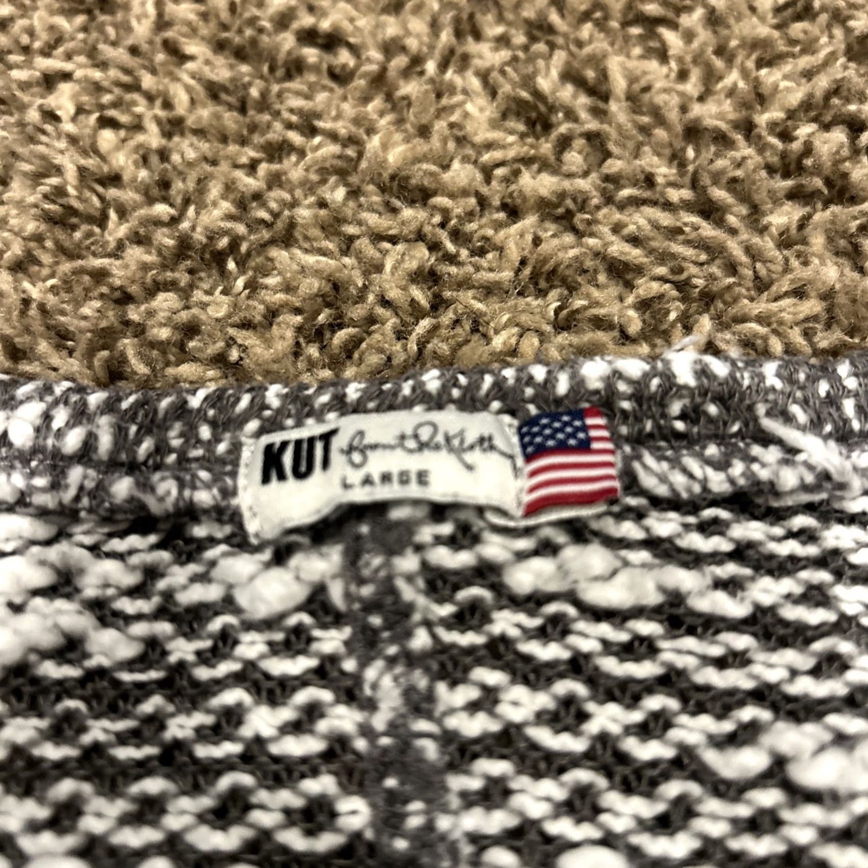 Vintage KUT From The Kloth Sz LARGE Nancy Dolman Sweater Gray V-Neck A26 Size L / US 10 / IT 46 - 2 Thumbnail