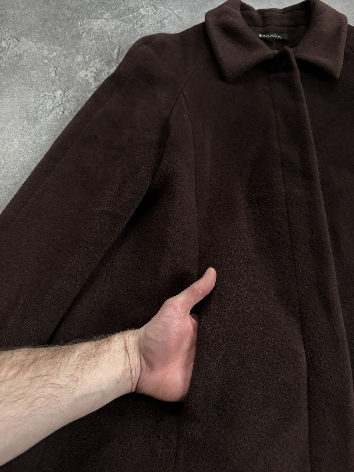Escada Escada 42size Retro vintage brown wool coat long jacket 00s Size M / US 6-8 / IT 42-44 - 11 Thumbnail
