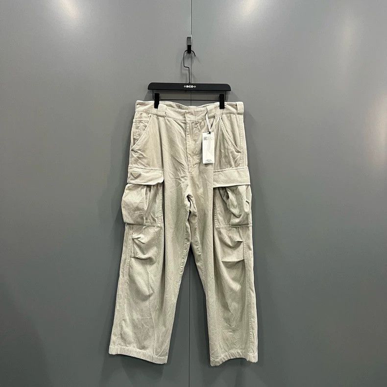 Prada Prada Size L Corduroy triangle standard workwear pants siz Size US 36 / EU 52 - 1 Thumbnail