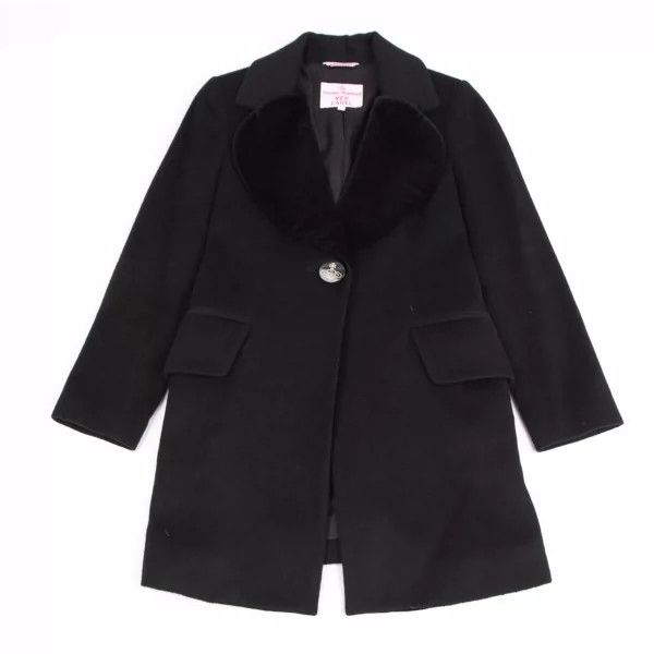 Vivienne Westwood Vivienne Westwood Black velvet love collar wool coat Size S / US 4 / IT 40 - 1 Thumbnail