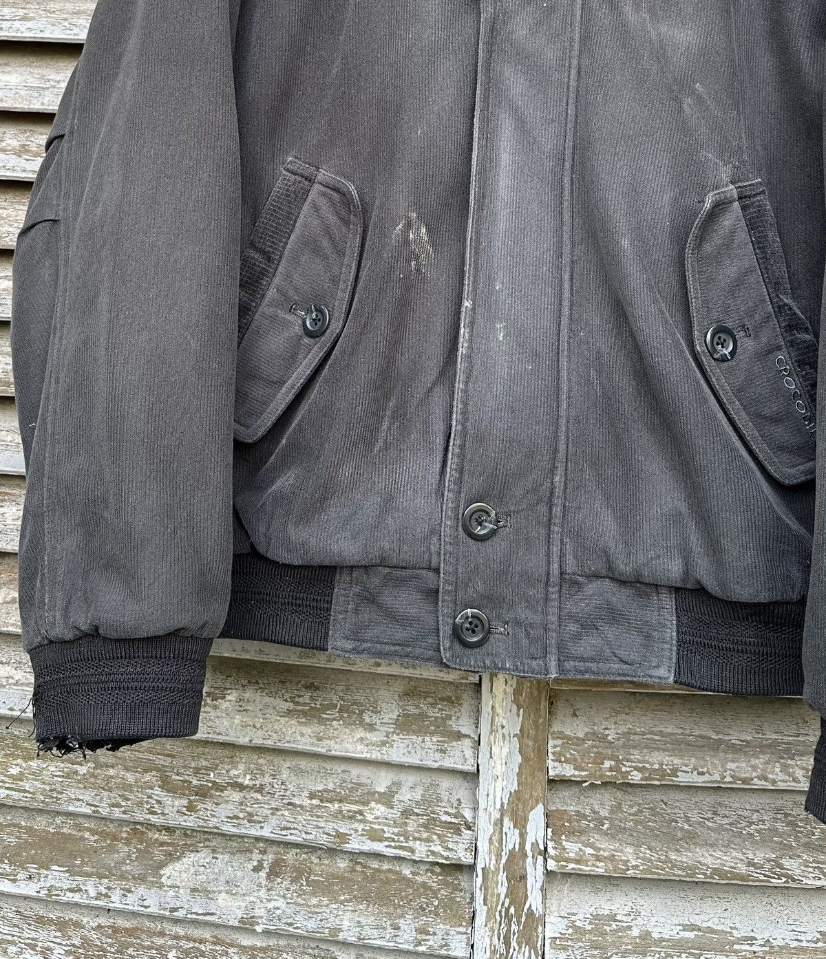 Vintage 👹THRASHED Crocodile Classic Corduroy Bomber Jacket Size US M / EU 48-50 / 2 - 14 Thumbnail