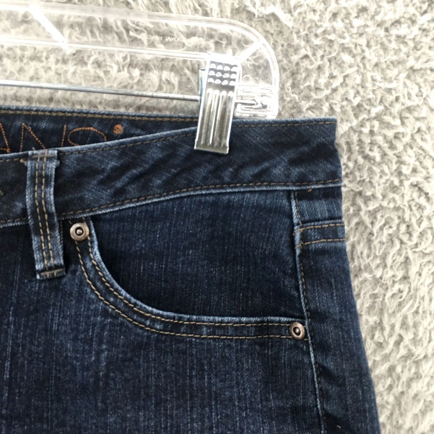 AG Jeans Jag Jeans Low Rise Bootcut Jeans Womens 10 Blue Denim Dark Wash Zip Fly Cotton Blend Size 32" / US 10 / IT 46 - 3 Thumbnail