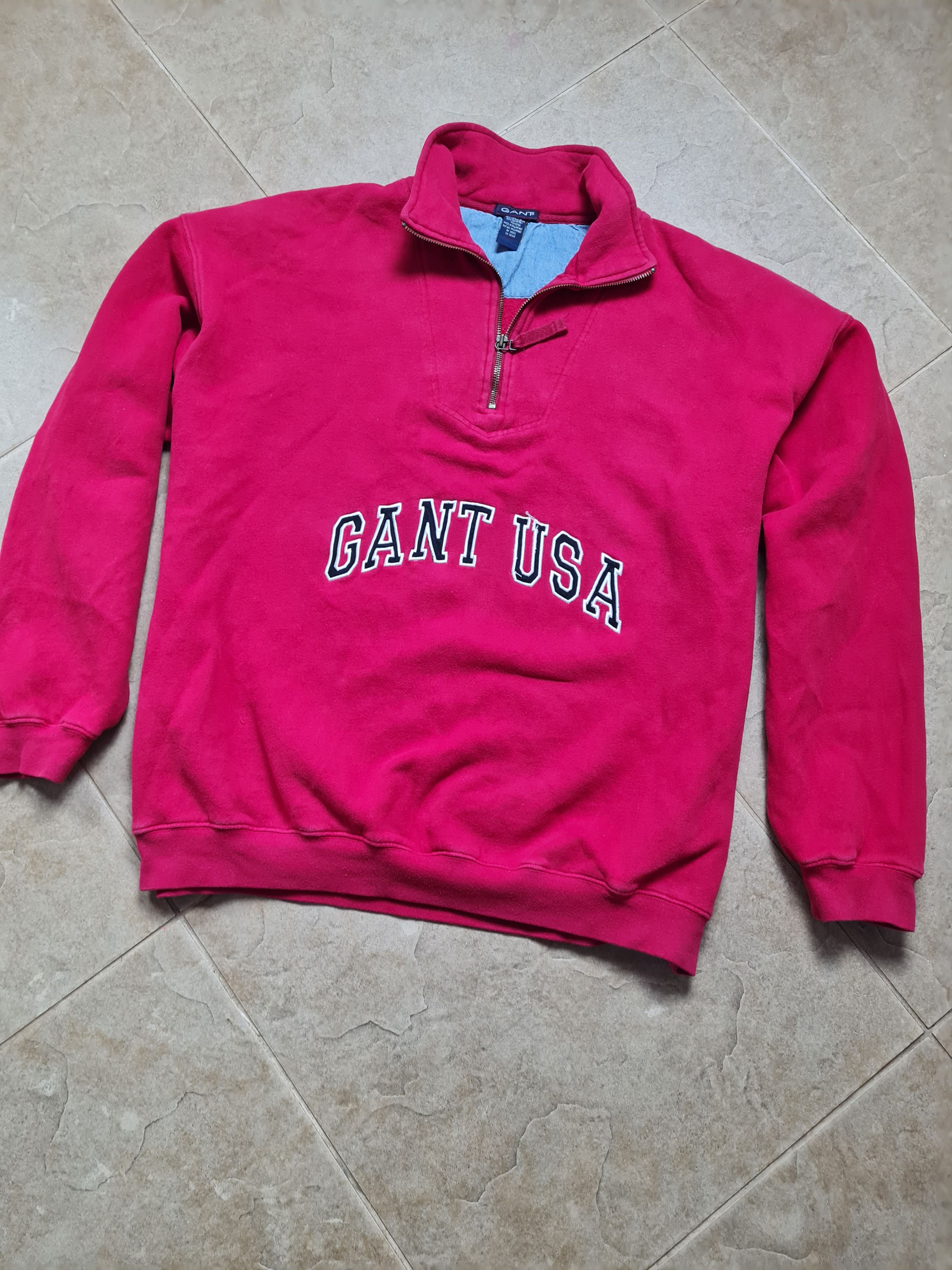 Gant Gant USA Embroidered Big Spellout Gant Streetwear Half Zip Size US XL / EU 56 / 4 - 3 Thumbnail