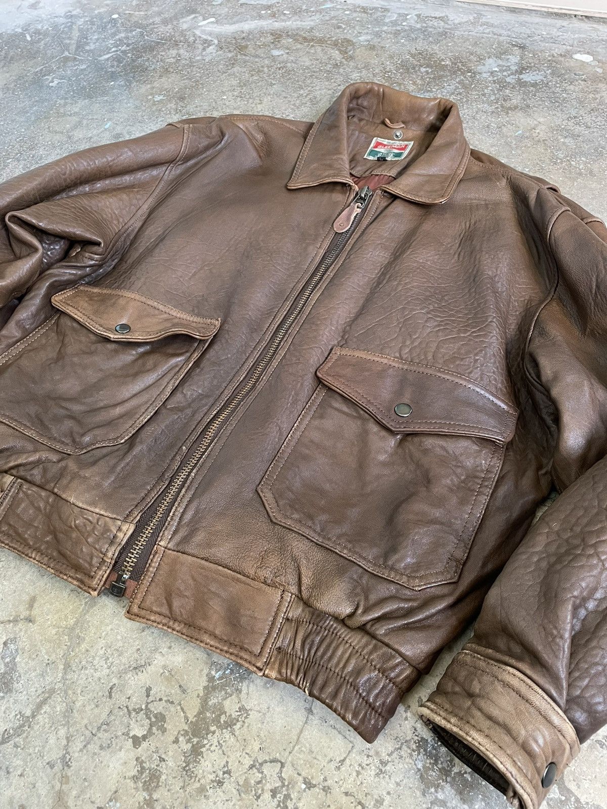 Genuine Leather × Japanese Brand 90's Genuine Leather Gleeman Jacket Size US L / EU 52-54 / 3 - 2 Thumbnail